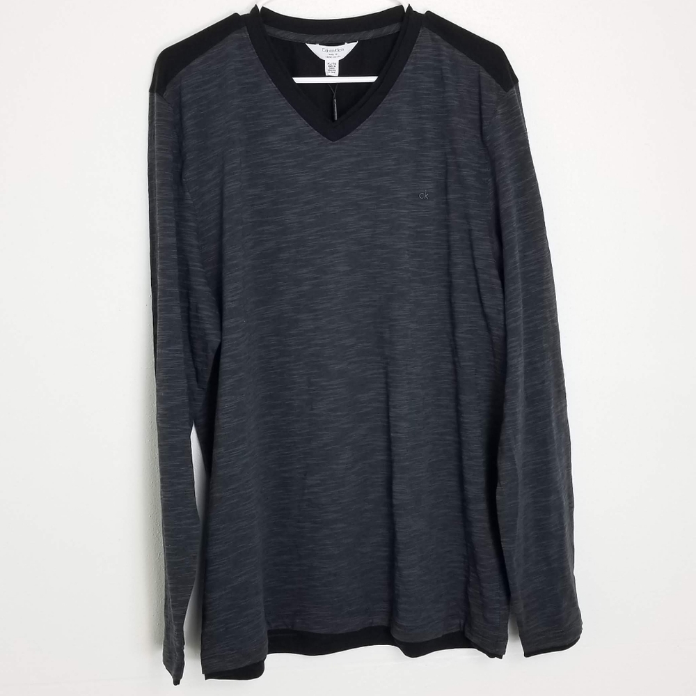Calvin Klein Body Fit Mens Long Sleeve Shirt Sz XL